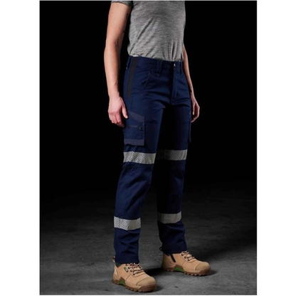 FXD WP-7WT Womens Taped Stretch Ripstop Work Pants - Navy - Angled Front View
