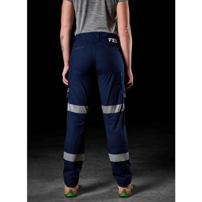 FXD WP-7WT Womens Taped Stretch Ripstop Work Pants - Navy - Back View