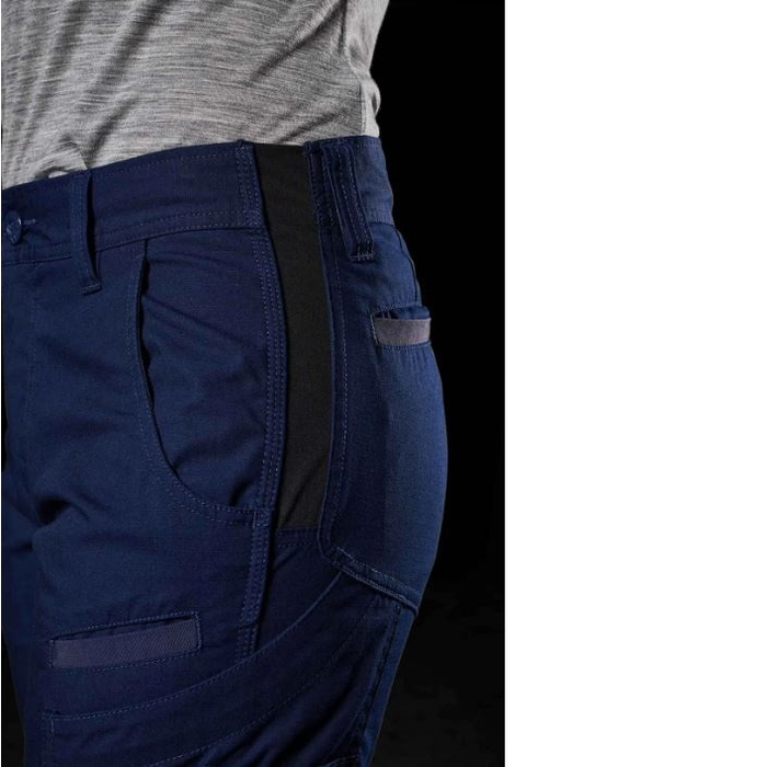 FXD WP-7WT Womens Taped Stretch Ripstop Work Pants - Navy - Side Pocket Detail View