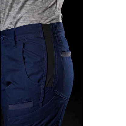 FXD WP-7WT Womens Taped Stretch Ripstop Work Pants - Navy - Side Pocket Detail View