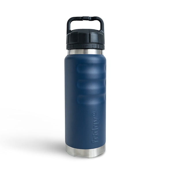 Navy blue forge coloured hot and cold insulated metal Fridgy FRI1080 1080ML Grip drink Bottle With Wide Mouth