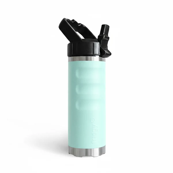 Mint green small backpack everyday triple walled 24 heat regulation Fridgy FRI540 540 Grip Bottle With Sipper Lid