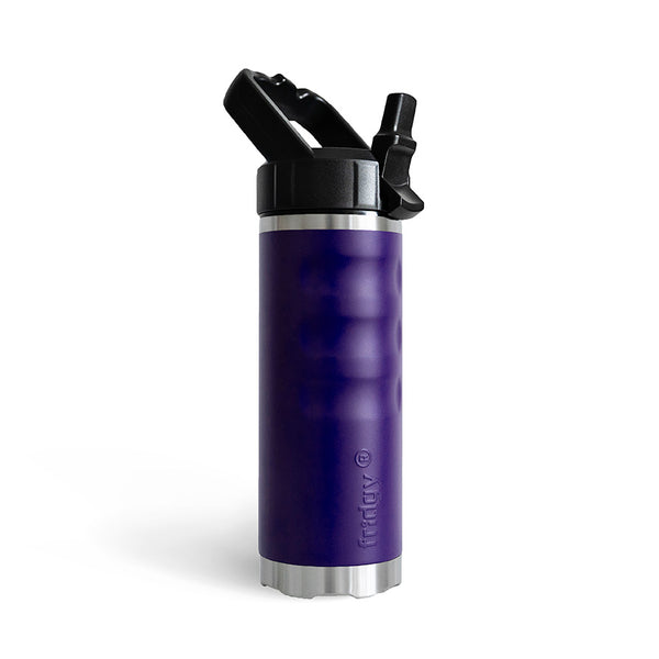 Purple stainless steel temperature regulated Fridgy FRI540 540 Grip Bottle With Sipper Lid