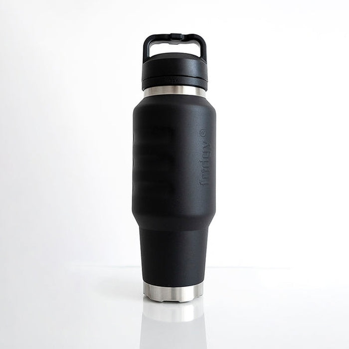 Dark Black hour coloured, triple insulated heat retention, tough non scratch finish drink bottle Fridgy FRI1000CRUISE 1L Cruise Range With Guzzler Lid