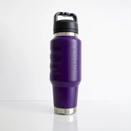 Purple extra large capacity stainless steel cooling bottle Fridgy FRI1000CRUISE 1L Cruise Range With Guzzler Lid