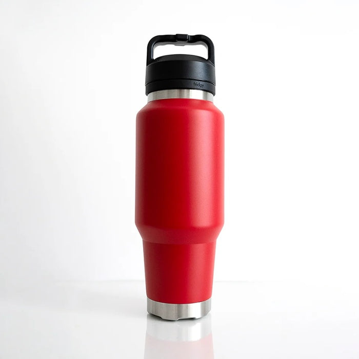 Rebel Red Mid Size triple wall insulation metal drink bottle Fridgy FRI1000CRUISE 1L Cruise Range With Guzzler Lid