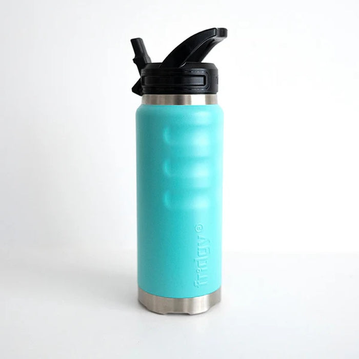 Aqua marine blue coloured reinforced tough sturdy no scratch metal Fridgy FRI1080 1080ML Grip drink Bottle With Wide Mouth