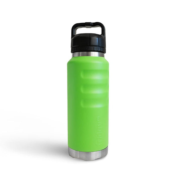 Bright nitro green everyday scratch resistant powder coated triple insulated Fridgy FRI1080 1080ML Grip drink Bottle With Wide Mouth