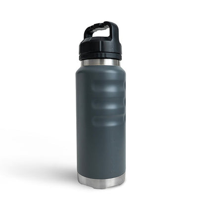 Stormy charcoal grey strong grip reinforced based 12 hour heat regulation stainless steel Fridgy FRI1080 1080ML Grip drinking Bottle With Wide Mouth