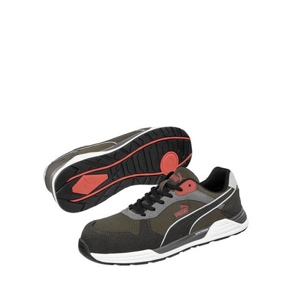 Black and Grey Slip Resistant Metal Free Puma 644677 Frontside Ivy Unisex Composite Safety Jogger