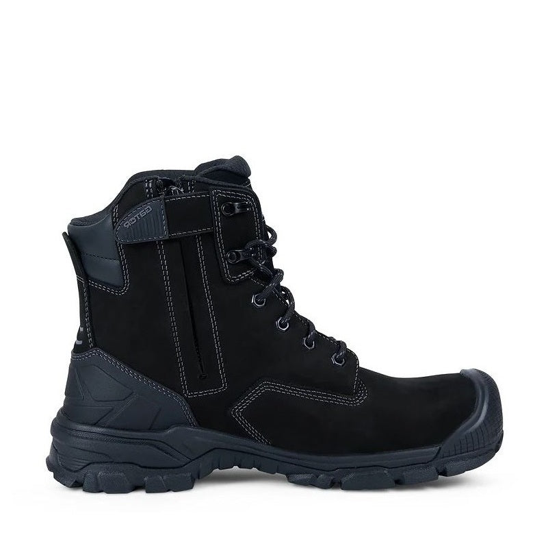 Black Leather steel toe cap Gator GA2058 AeroStep High Safety Boots