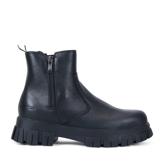 Black Leather Fleece Lining Gator GB2002 Bella Womens Mid Safety Boots