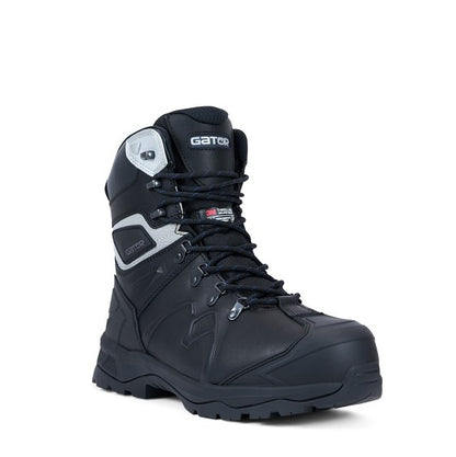 Black Leather Waterproof Heat resistant Zip sided Gator GIW2810 Ice Walk High Safety work Boot