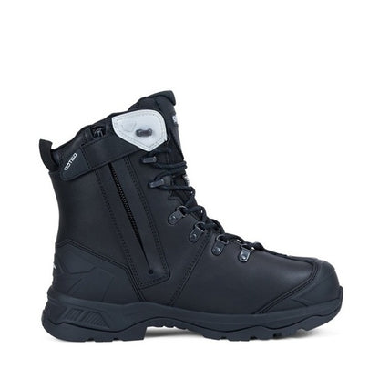 Black Leather Waterproof Zip sided Gator GIW2810 Ice Walk High Safety Boot