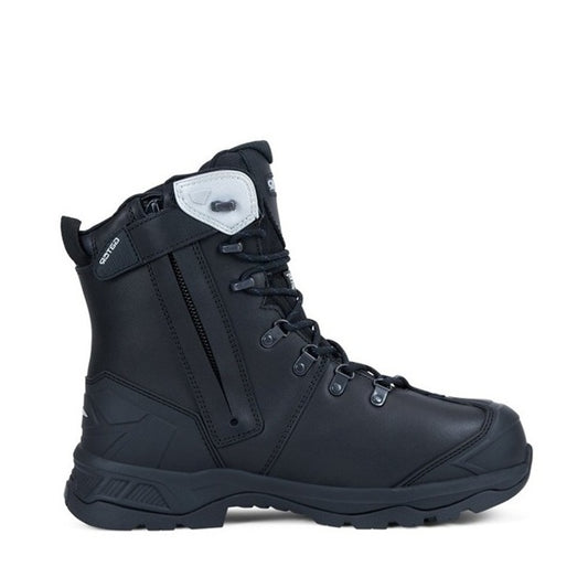 Black Leather Waterproof Zip sided Gator GIW2810 Ice Walk High Safety Boot