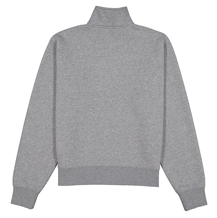 Gray turtleneck sweatshirt on a white background