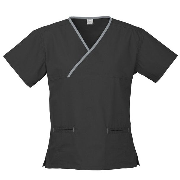 Biz Care H10722 Ladies Crossover Scrubs Top