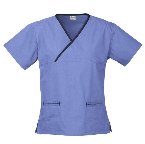Biz Care H10722 Ladies Crossover Scrubs Top