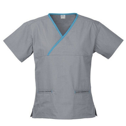 Biz Care H10722 Ladies Crossover Scrubs Top
