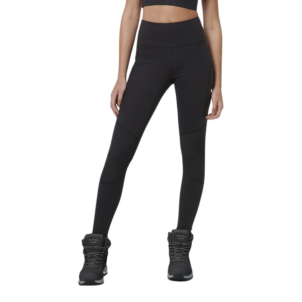 Hard Yakka Y08061 Womens Sport X Work Legging - Black - Front Model View