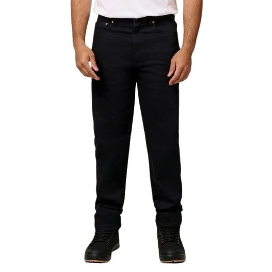 Hard Yakka Y43246 Mustang Regular Fit Stretch Work Jean - Black - Front Model View