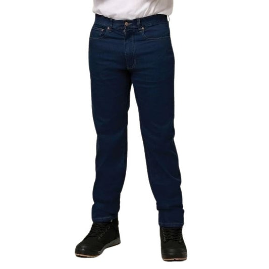 Hard Yakka Y43434 Mustang Regular Fit Stretch Work Jean - Indigo - Front Model View