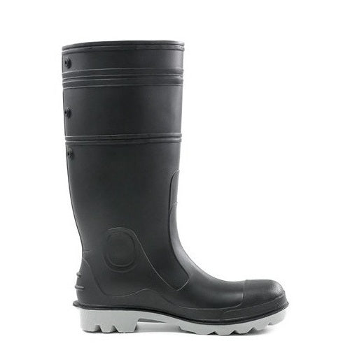 Black Industrial Bison INCAGSBKGY Gumboot PVC Safety