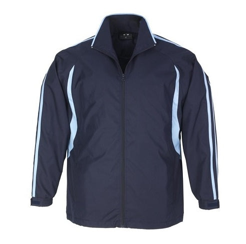 Navy blue with sky blue mens or womens unisex breathable quick drying easy care everyday sports Biz Collection J3150 Flash Mens Jacket