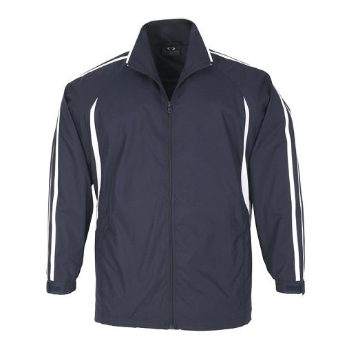 Kids unisex navy with white accents zip up modern fit modern collar adjustable cuffs  premium sports team jacket Biz Collection J3150B Flash Kids Jacket