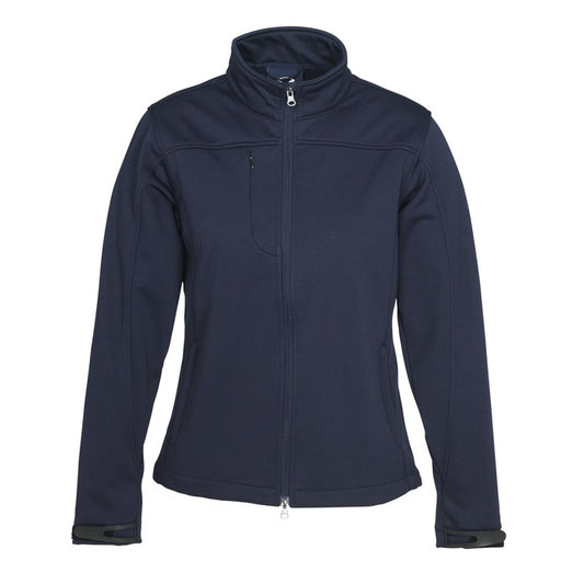 Womens navy zip down modern fit waterproof windproof everyday smart  fleece lightweight jacket Biz Collection J3825 Ladies Softshell Jacket