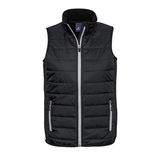 Mens black and charcoal  warm fleece front zip  Biz Collection J616M Mens Stealth Tech Vest
