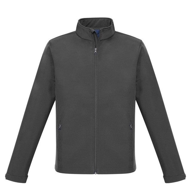 Kids unisex grey zip up windproof comfortable lightweight Biz Collection J740K Apex Kids Softshell Jacket