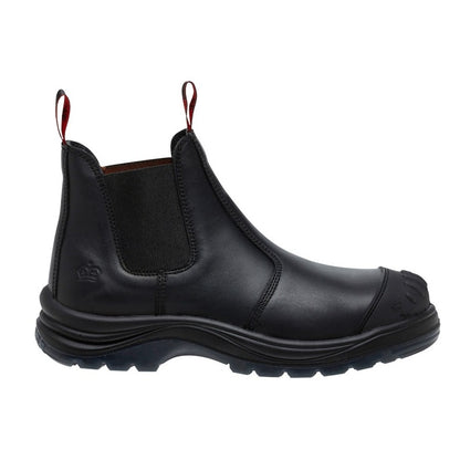 KingGee K25250 Tradie Black Gusset Elastic Sided Safety Boot
