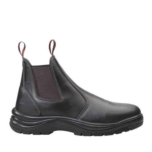 KingGee K25500 Flinders Gusset Safety Boots Claret - Anti static pull on work boots