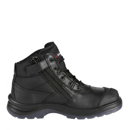 Black zip sided KingGee K27150 Tradie Zip Side Safety Boots