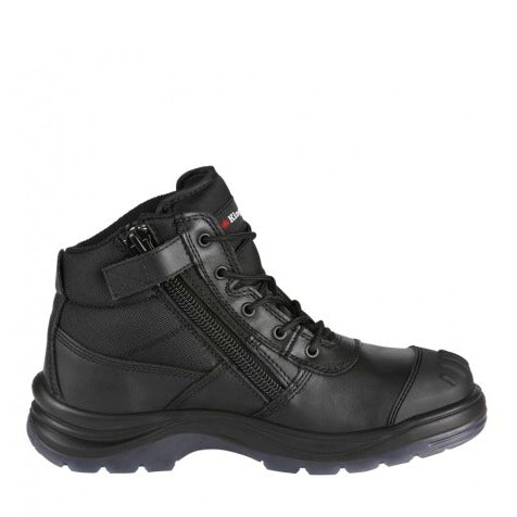 Black zip sided KingGee K27150 Tradie Zip Side Safety Boots