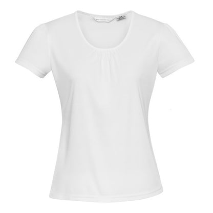 White Womens semi fitted no ironing Biz Collection K315LS Womens Chic Top