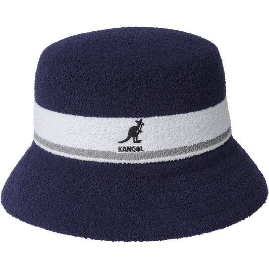 Navy signature iconic Kangol K3326ST Bermuda Stripe Bucket