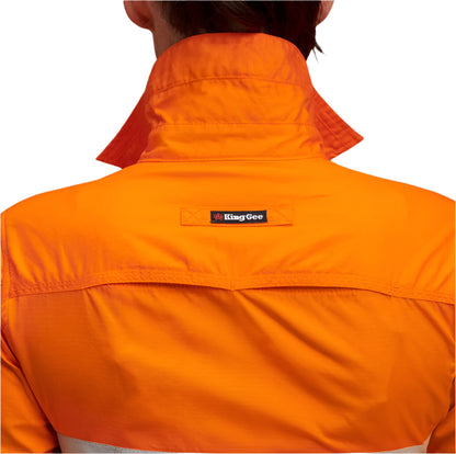 KingGee K44545 Workcool 2 Ladies HiVis Reflective Long Sleeve Shirt