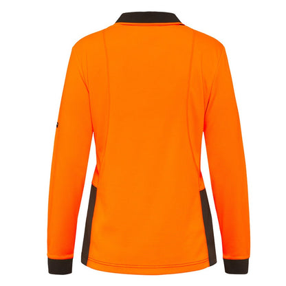 KingGee K44730 Workcool Hyperfreeze HiVis Spliced Polo L/S