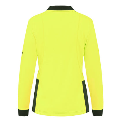 KingGee K44730 Workcool Hyperfreeze HiVis Spliced Polo L/S