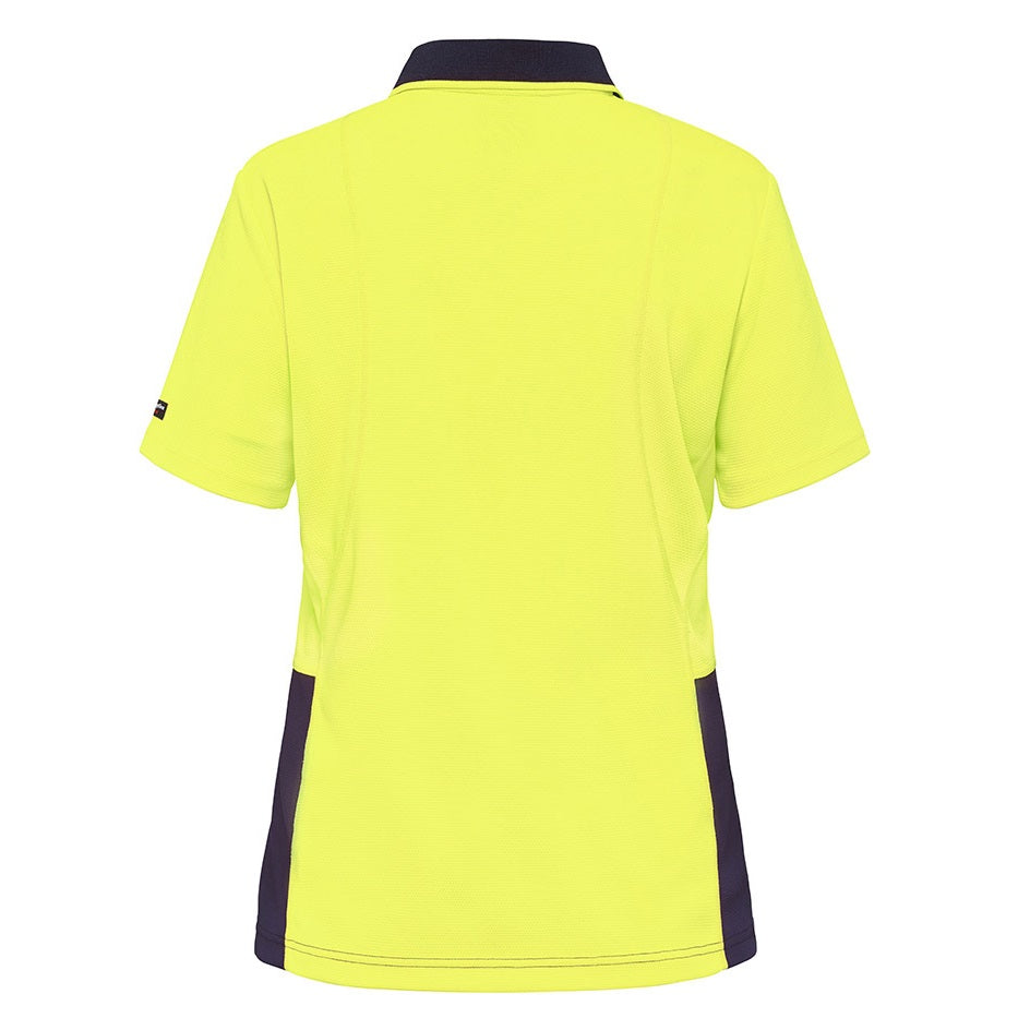 KingGee K44735 Workcool Hyperfreeze HiVis Spliced Polo Short Sleeve