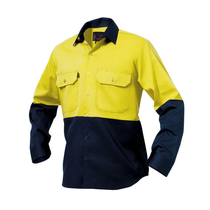 KingGee K54015 HiVis Drill Long Sleeve Shirt