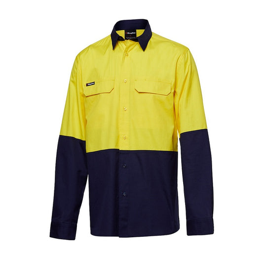 KingGee K54027 Workcool HiVis Spliced Long Sleeve Shirt