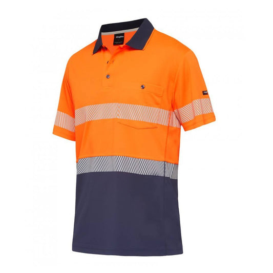 KingGee K54215 Workcool Hyperfreeze HiVis Taped Spliced Polo Short Sleeve