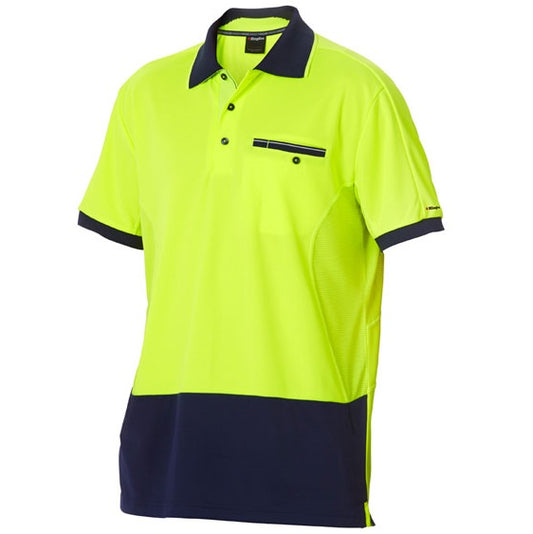 KingGee K54845 Workcool HiVis Spliced Polo Short Sleeve