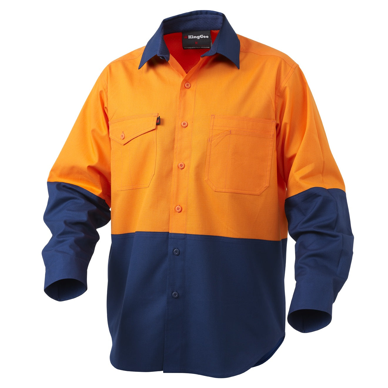 KingGee K54870 Workcool 2 HiVis Reflective Spliced Long Sleeve Shirt