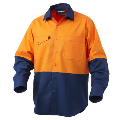 KingGee K54870 Workcool 2 HiVis Reflective Spliced Long Sleeve Shirt