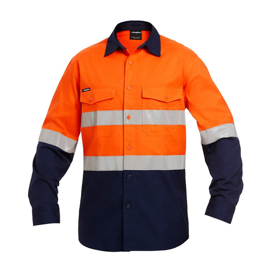 KingGee K54880 Workcool 2 HiVis Reflective Spliced Long Sleeve Shirt