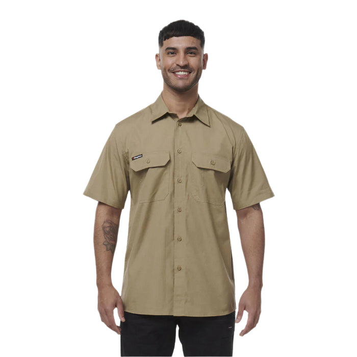 KingGee K14030 Mens Workcool Vented Shirt Short Sleeve - khaki - Additional Product View